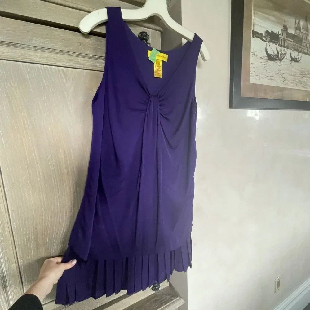 Catherine Malandrino purple silk dress size 6